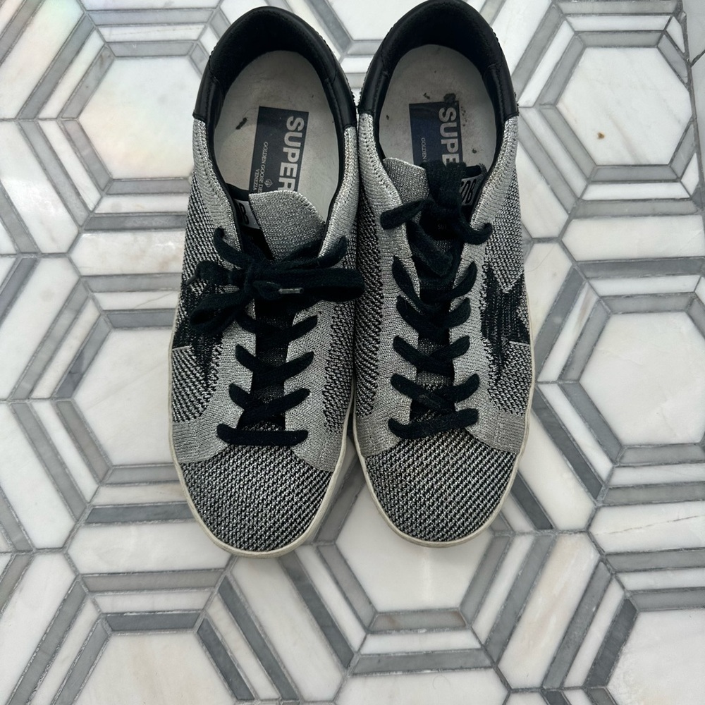 Superga Two-Tone Black and Gray Sneakers